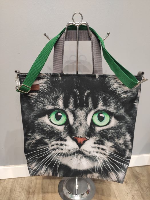 Torebka z kotem torba shopper bag głowa kota super torebka z kotem