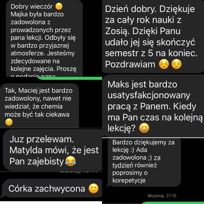Skuteczne Korepetycje CHEMIA - *ONLINE*