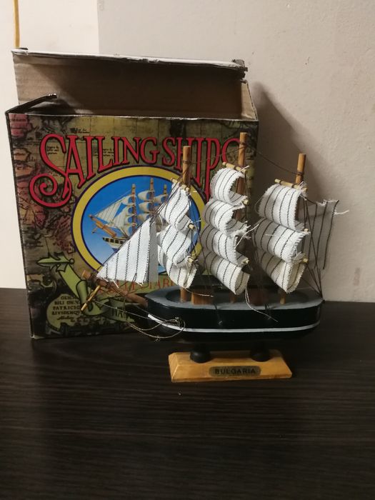парусный корабль Barco Clasico 16 см ручной работы, коллекционный.