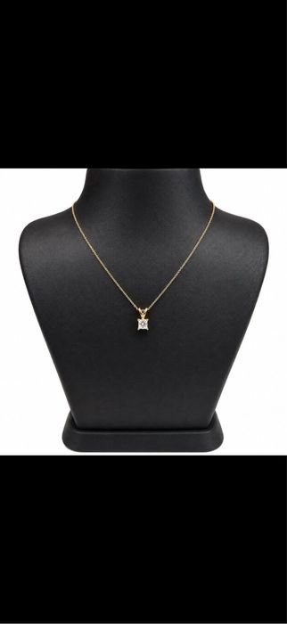 Nowy złoty lańcuszek 14 K z diamentem 0,36ct