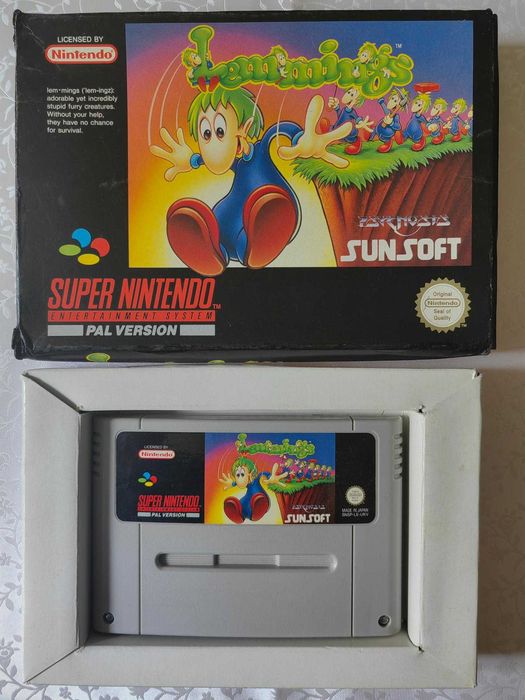 box Lemmings na Super Nintendo Entertainment System SNES polecam grę=)