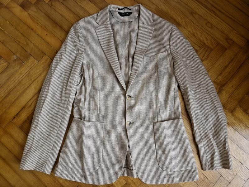 Zegna /ermenegildo zegna/-люксовий піджак блейзер вовна/шовк/конопля,