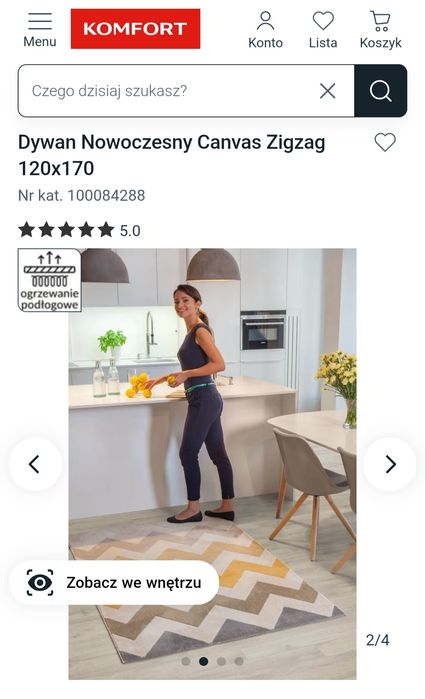 Dywan Komfort Canvas Zigzag 120x170 / 1,2 x 1,7m