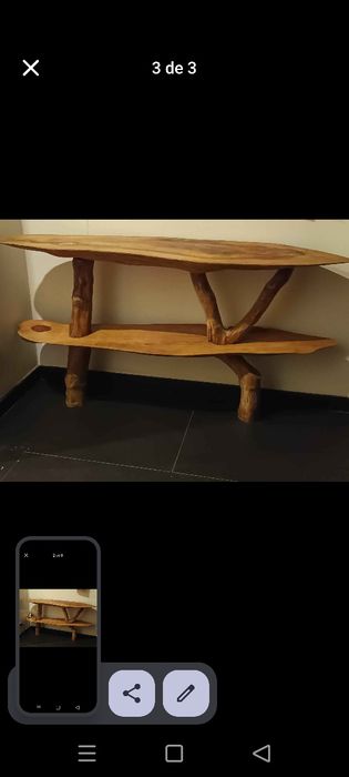 Móvel rústico de madeira