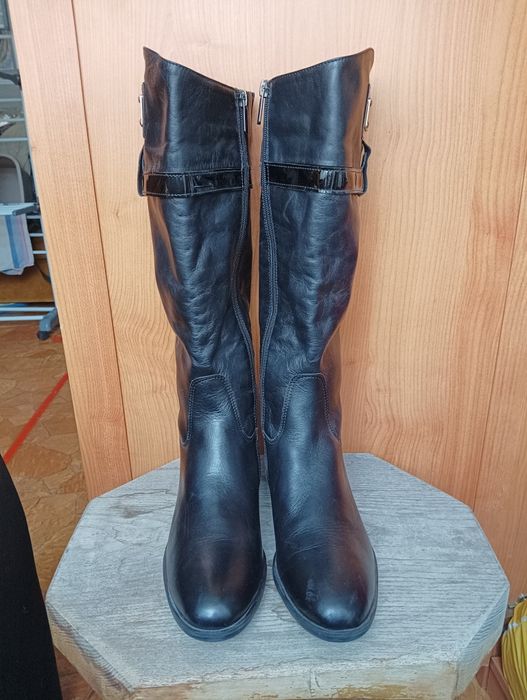 Kozaki damskie skórzane