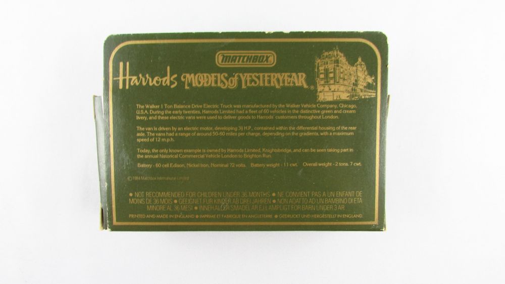 MATCHBOX - Models of Yesteryear - Y29 Walker Electric Van 1:43