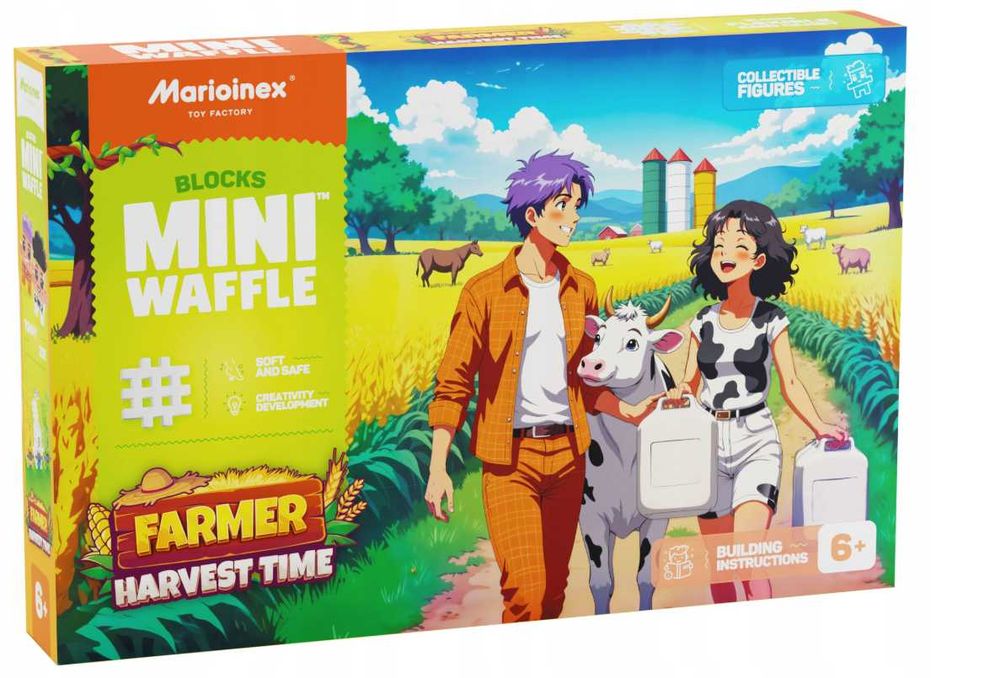 MARIOINEX 907566 mini wafle FARMER CZAS ZBIORÓW 102 elementy