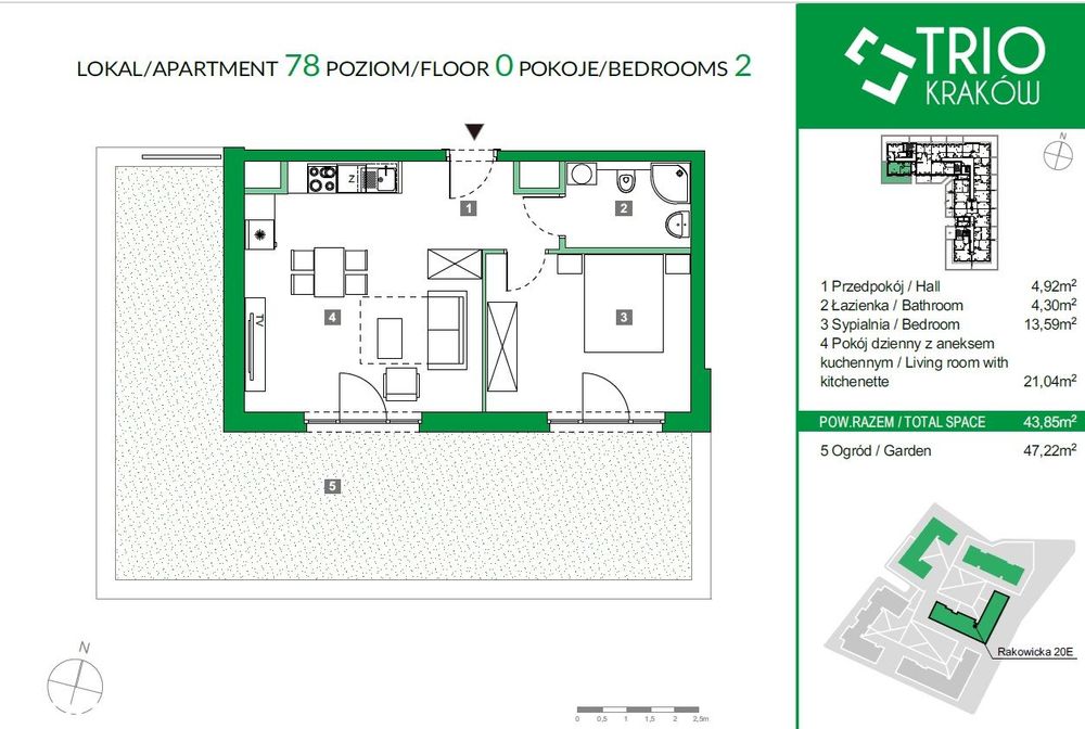 2 pokoje|ogródek|centrum|obok UEK|pet friendly