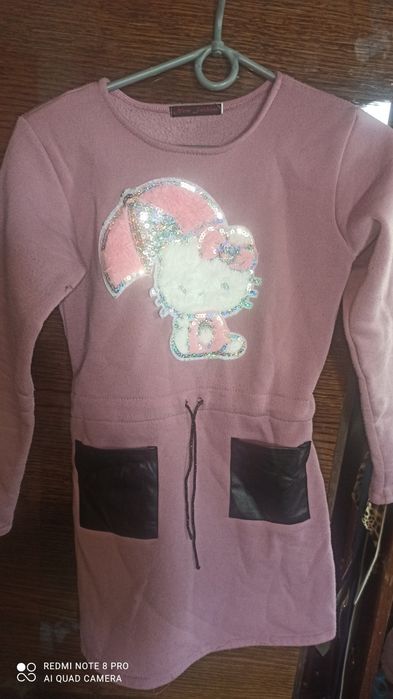 Теплое платье рост 128,134