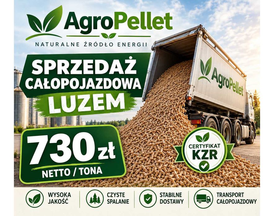 Pellet / Agropellet - Luz - duża dostępnść - sprzedaż Całopojazdowa - Agro Pellet