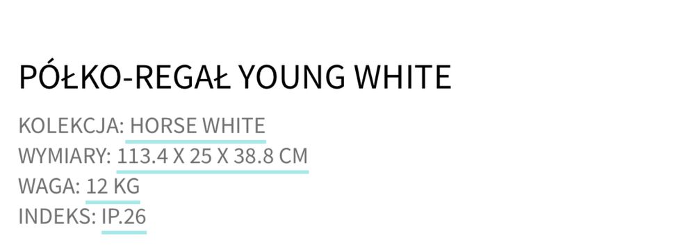 Półko regał meblik bialy nowy