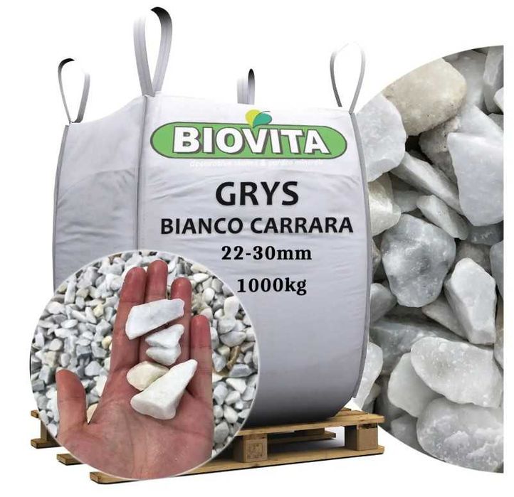 Biovita Grys Bianco Carrara 22-30mm BIG BAG / 1 tona