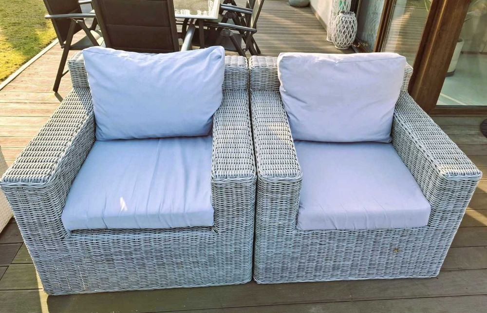 Komplet foteli z technorattanu 2 sztuki