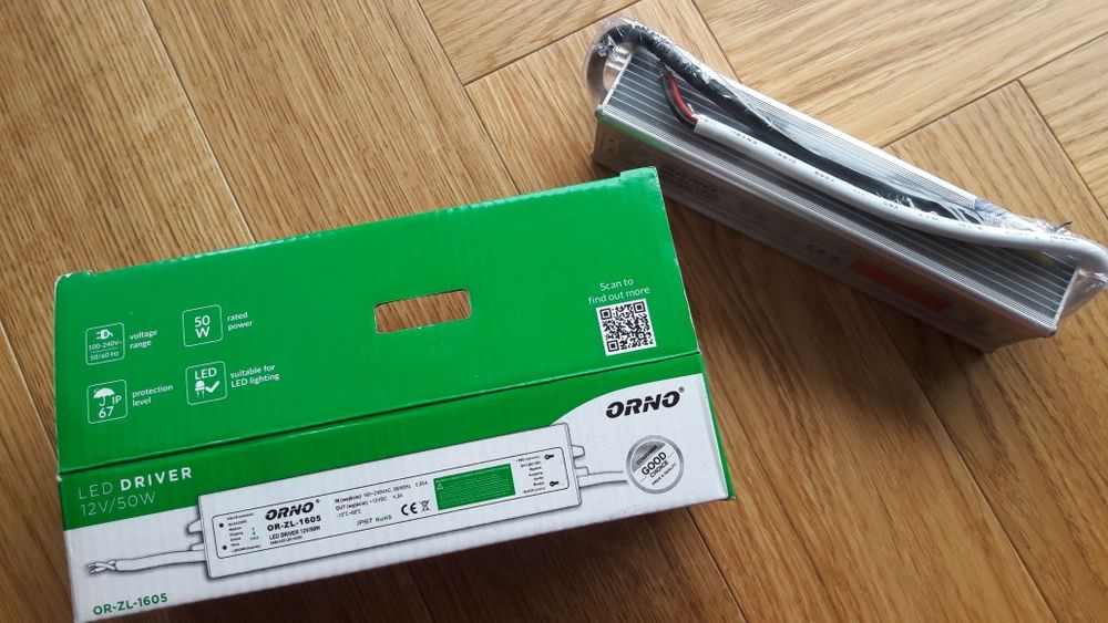 Sterownik Led Driver Orno AC / DC 12V 50W zasilacz oświetlenie diody