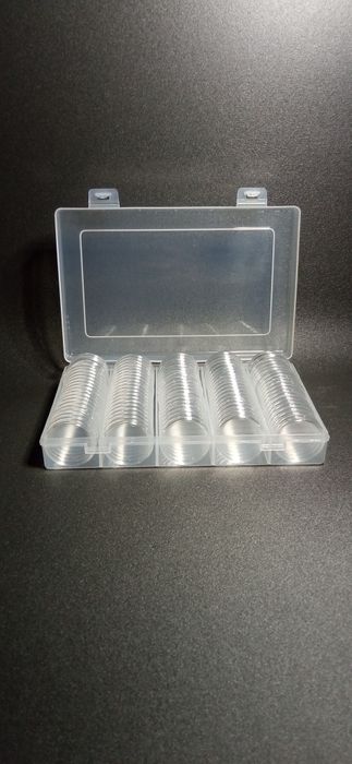 Kapsle na monety 30 mm z regulacją średnicy 100 sztuk