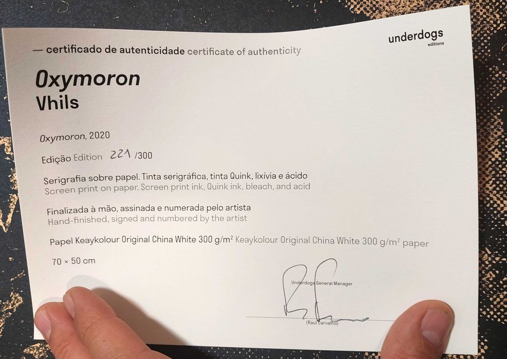 Serigrafia Vhils Oxymoron,