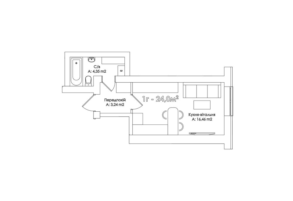 Залишилась 1 студія з готовими документами! ЖК Kvartal Soborna