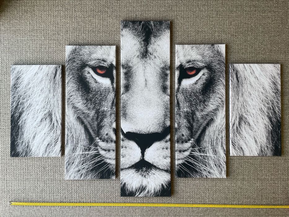 Obraz lew 5 części 150x100cm