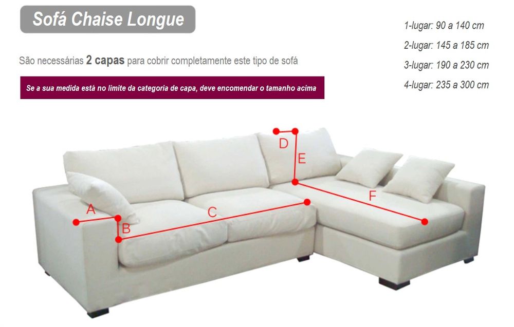 Capas para sofás de 2, 3  lugares cinza