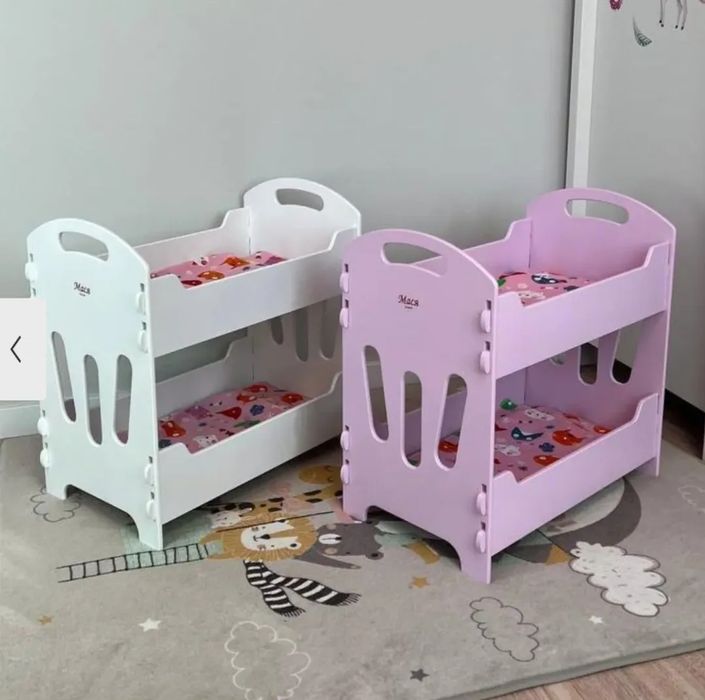 Ліжечко лялькове Є ВІДЕО, ліжко для ляльок, кроватка, ліжко іграшкове