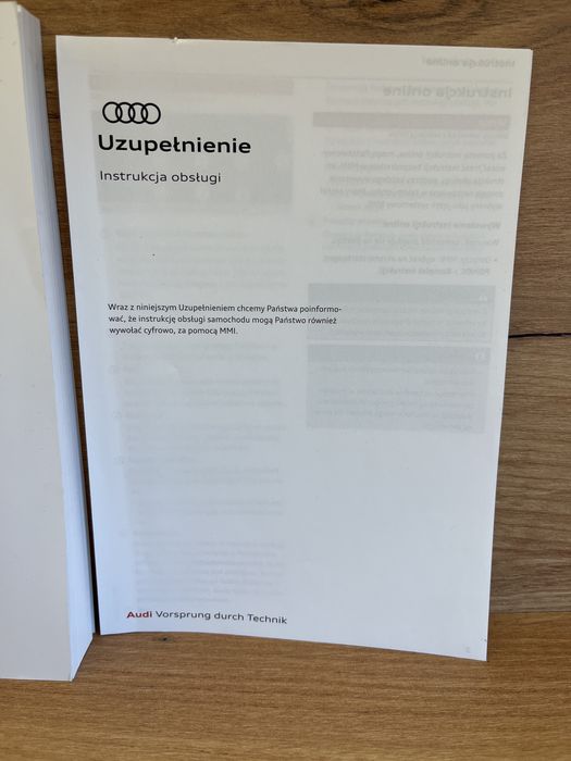 Instrukcja obsługi Audi Q8 PL stan idealny 11/2021