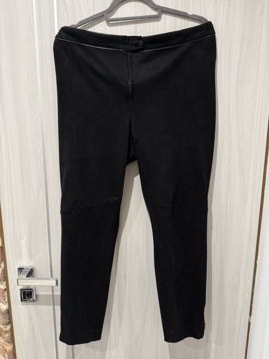 Spodnie czarne zamszowe eleganckie H&M 46/48