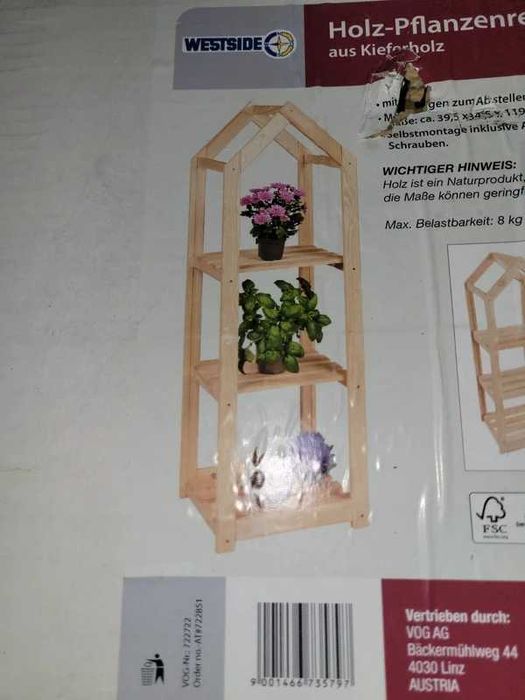 Stojak kwietnik regał na zabawki