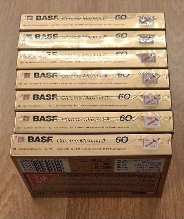 Kasety magnetofonowe BASF 60 90 Chrome Maxima II - 13 sztuk