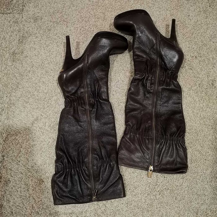 Sprzedam skórzane brązowe kozaki Michael Kors rozm. 39,5 - 40