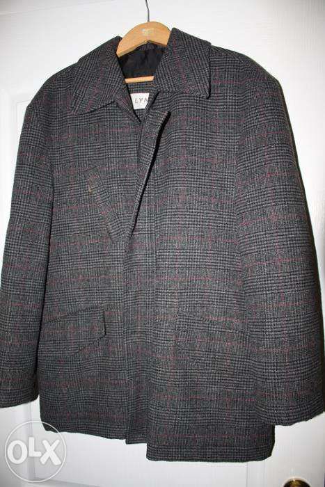 Męski elegancki ocieplany płaszczyk kurtka L-XL