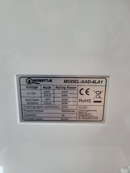 WANNYTON Mini lodówka 4 l,