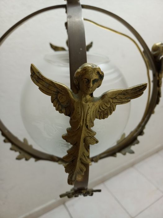 Very antique bronze lamp