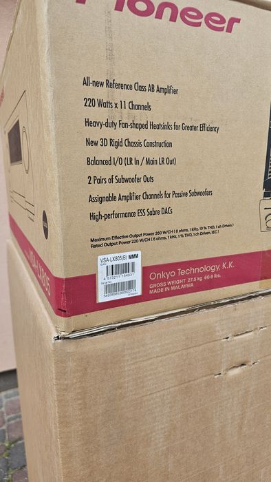 Amplituner Pioneer VSX-LX805 Nowy Polska Gwarancja Kino Atmos 8K