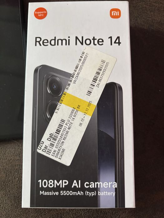 Smartfon Xiaomi Redmi Note 14 8/256GB Czarny (BK) | Stan Idealny