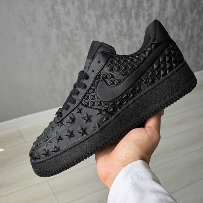 Кросівки Nike Air Force 1 Low Independence Day Black | кеди Найк Аір Форс 1 Лов Індепенденс Дей чорно кольору шкіряні