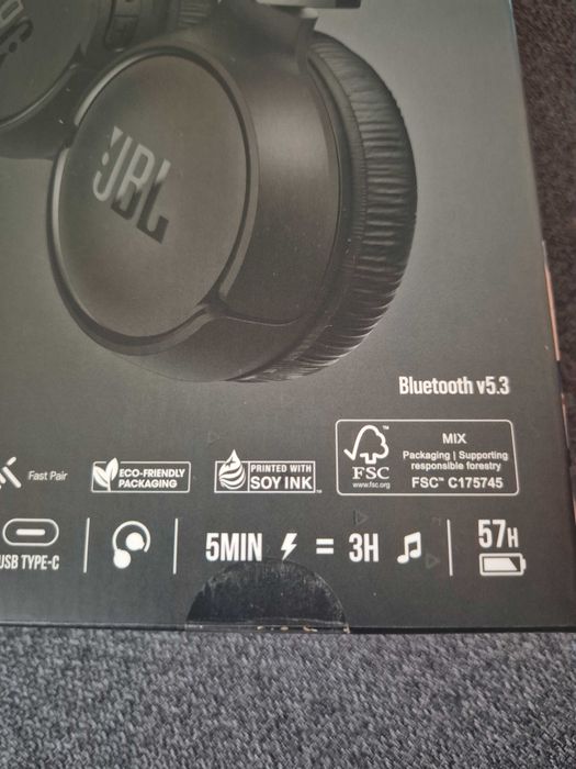 Słuchawki nauszne JBL Tune 520BT czarne