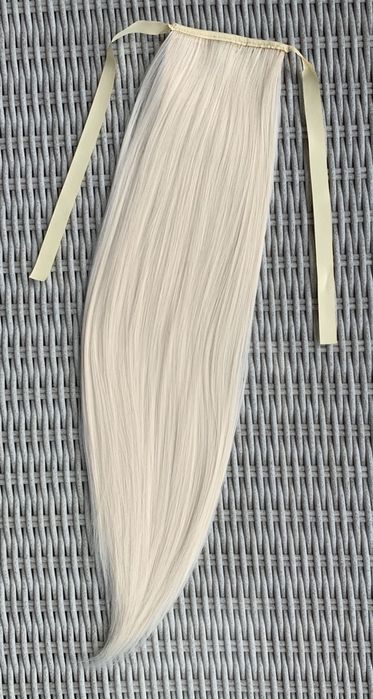 Premium Ultra włosy doczepiane, najaśniejszy blond, kucyk, 61.