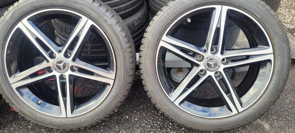 Oryginalne felgi 18 Mercedes nowe opony zima 225 45 polecam