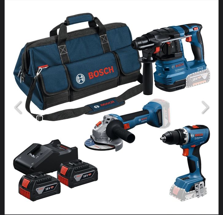 zestaw narzędzi Bosch Professional 18v kompletny Nowy +2 x aku