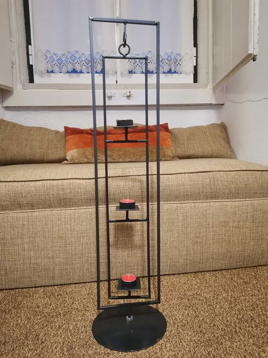 Suporte para 3 velas em ferro