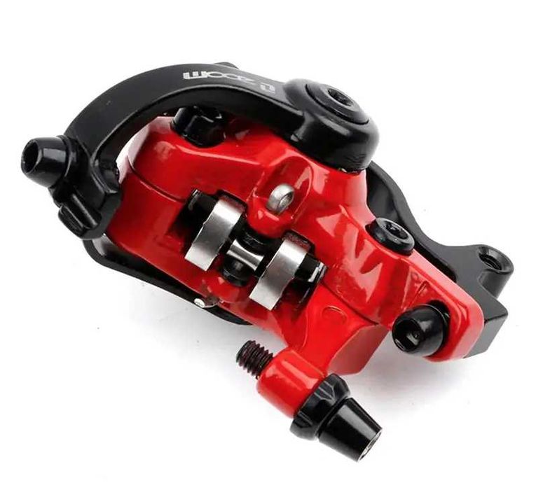 Калипер тормоз ZOOM F180/R160 с двумя активными колодками КРАСНЫ