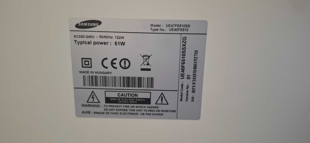 TV Samsung UE40F6510