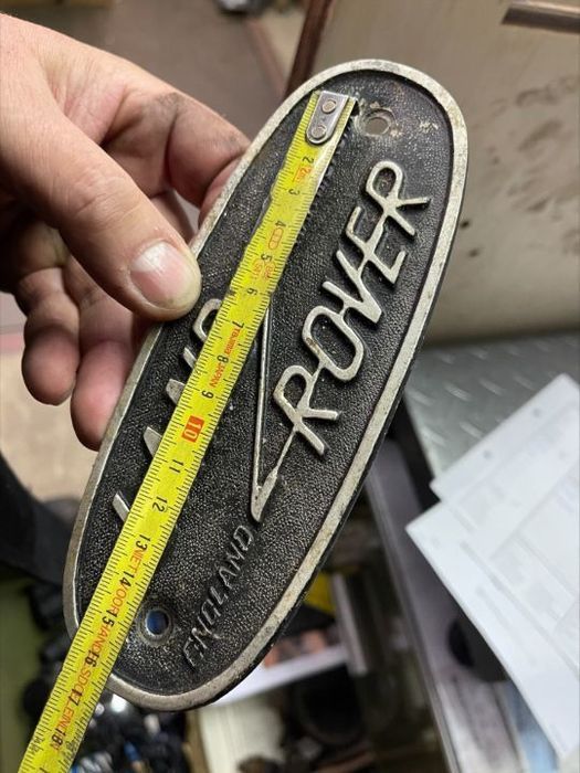LAND ROVER SERIES LOGO PLACA ORIGINAL