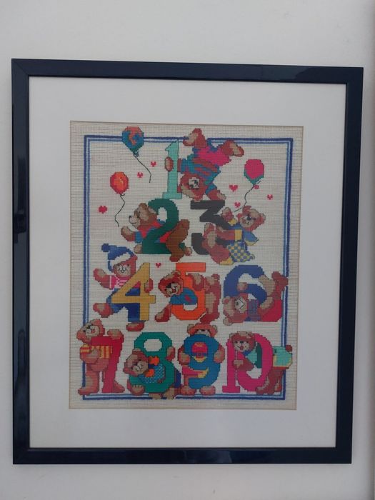 Quadro em ponto de cruz com moldura