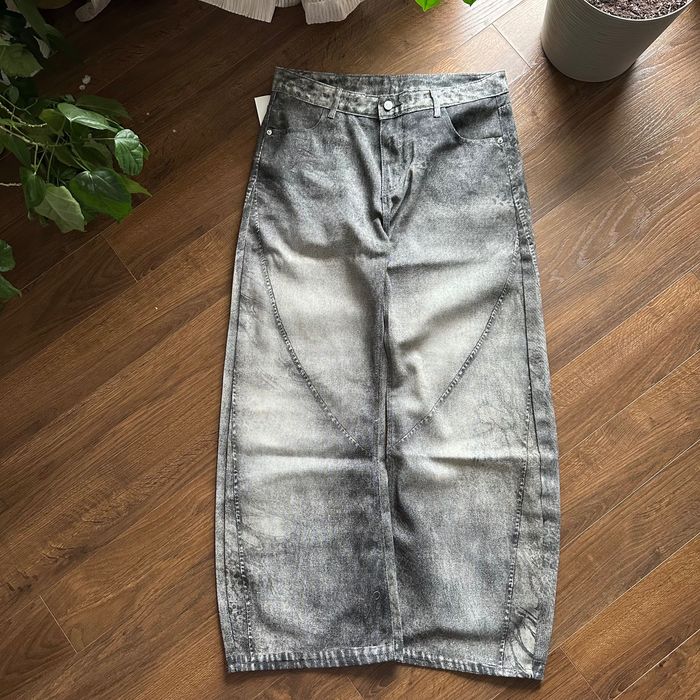 Baggy bootcut flared washed acne racer opium широкі опіум джинси y2k
