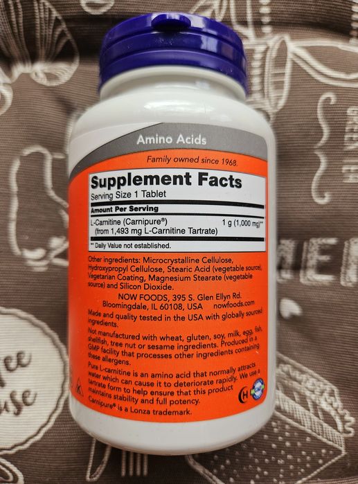 Now Foods L-Carnitine л карнитин л карнітин жиросжигатель 250 500 1000