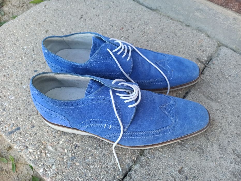 Buty męskie niebieskie wyjściowe Josef Seibel wizytowe