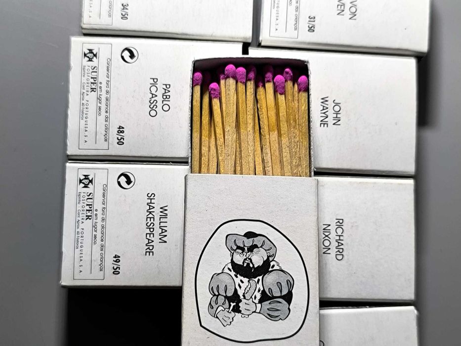 8 Caixas de Fósforos da Coleção Caricaturas