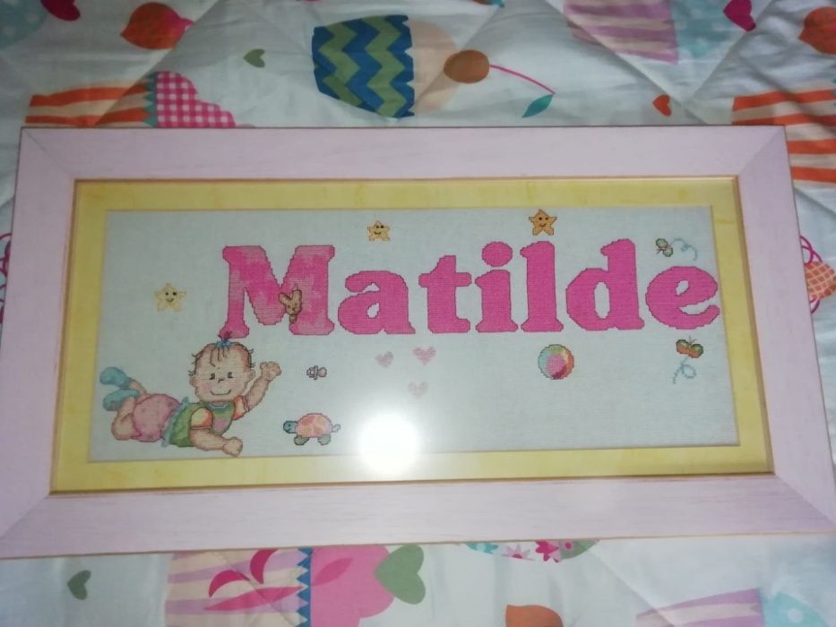 Quadro _Bordado à Mão em Ponto Cruz