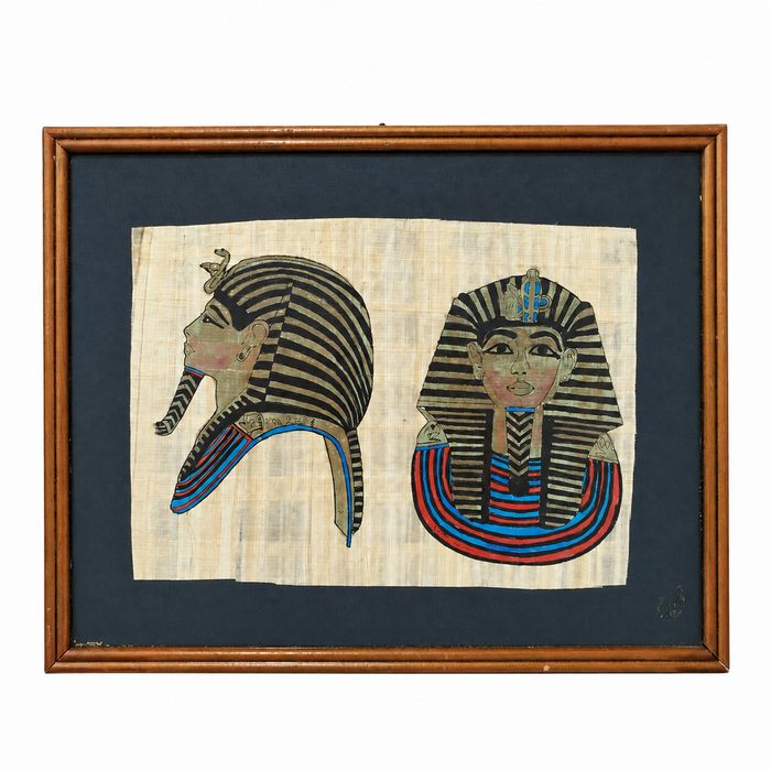 Papiro egípcio - Máscara de Tutankhamon